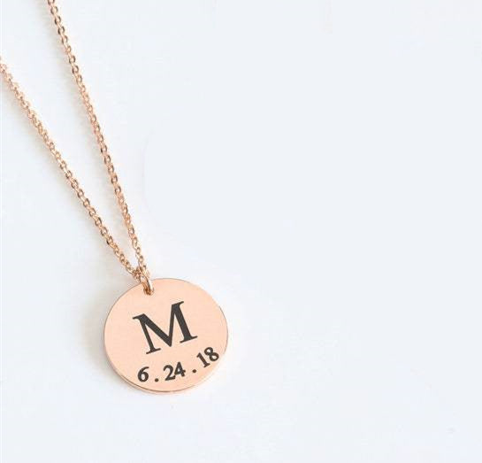 Personalised Name Disc Necklace