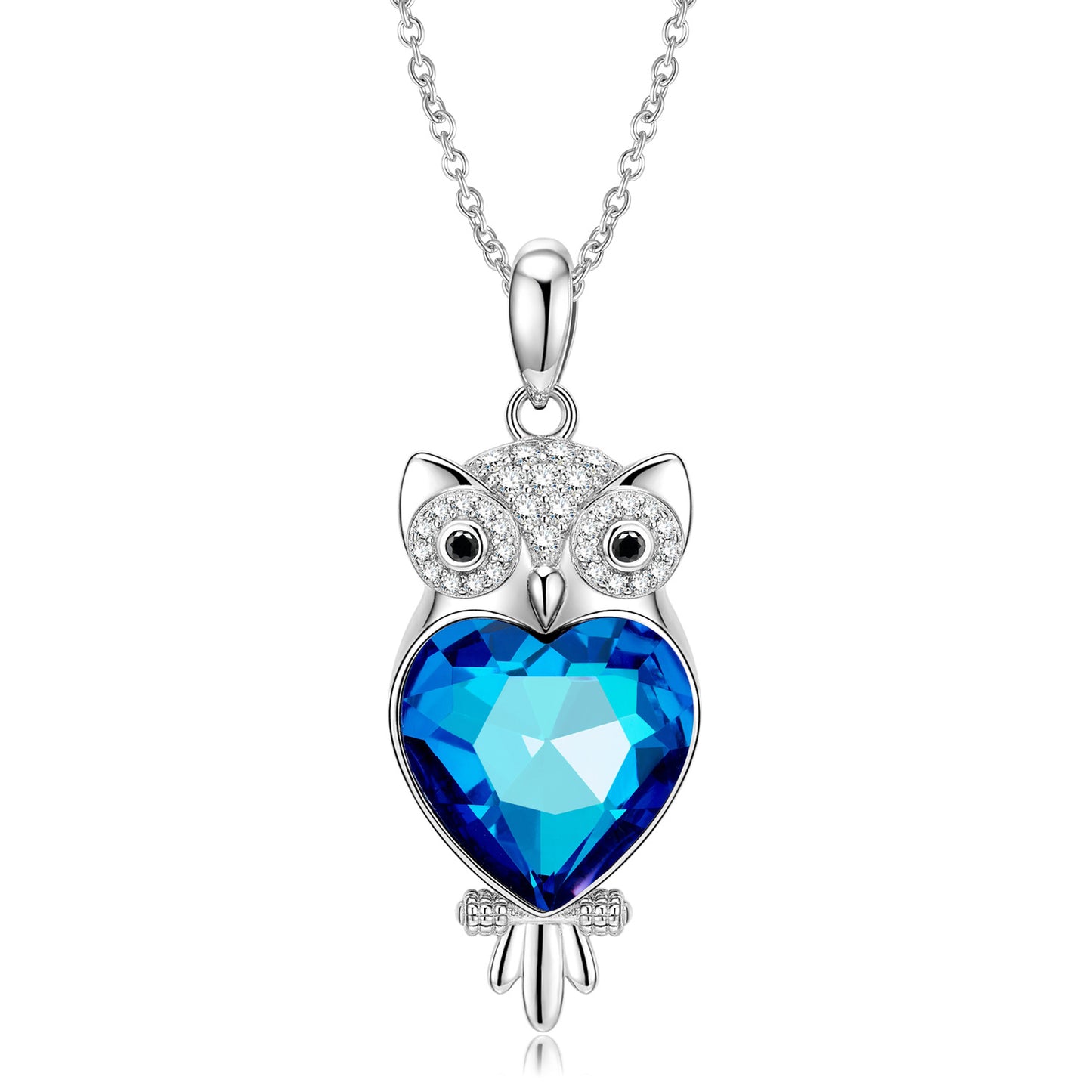 Alexandra Silver Blue Crystal Halskettenanhänger