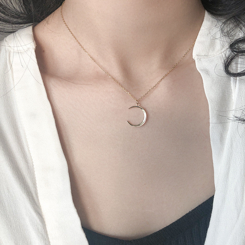 Oana Sterling Silver Moon Clavicle Chain