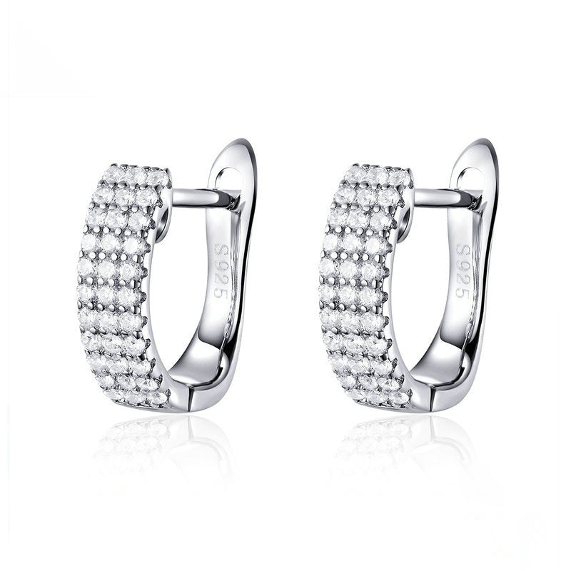 Maputo Silver Zircon Earrings