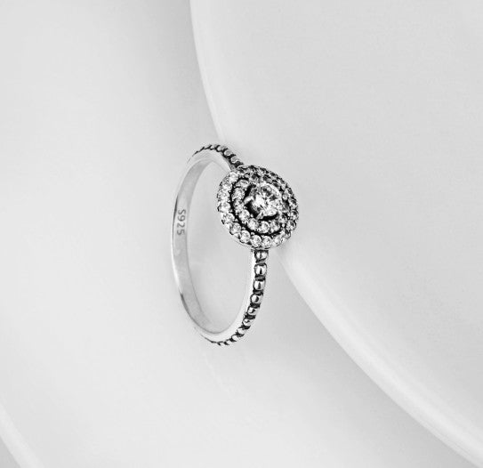 Sury Sterling Silver Diamante Ring