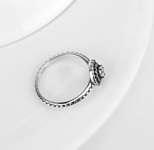 Sury Sterling Silver Diamante Ring