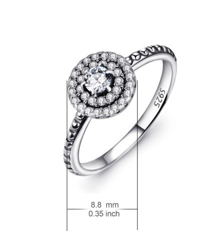 Sury Sterling Silver Diamante Ring