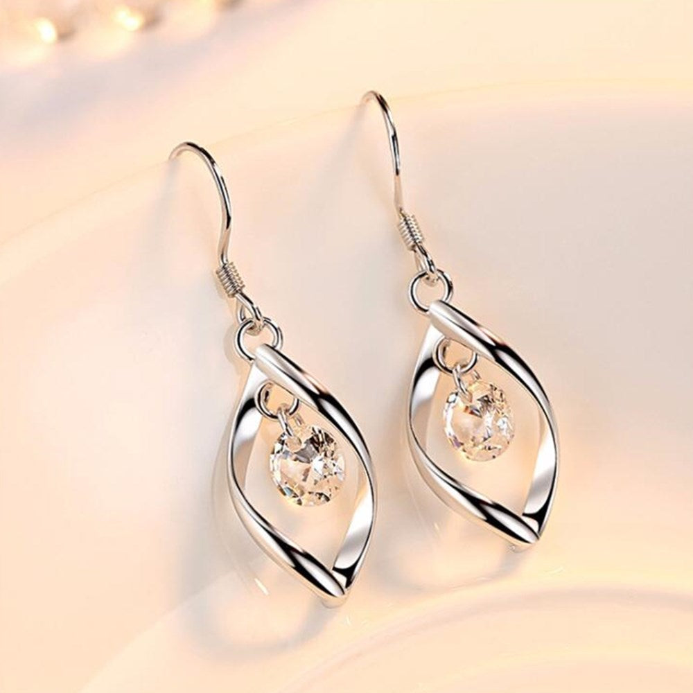 Sebokeng Sterling Silver Twisted Diamond Earrings