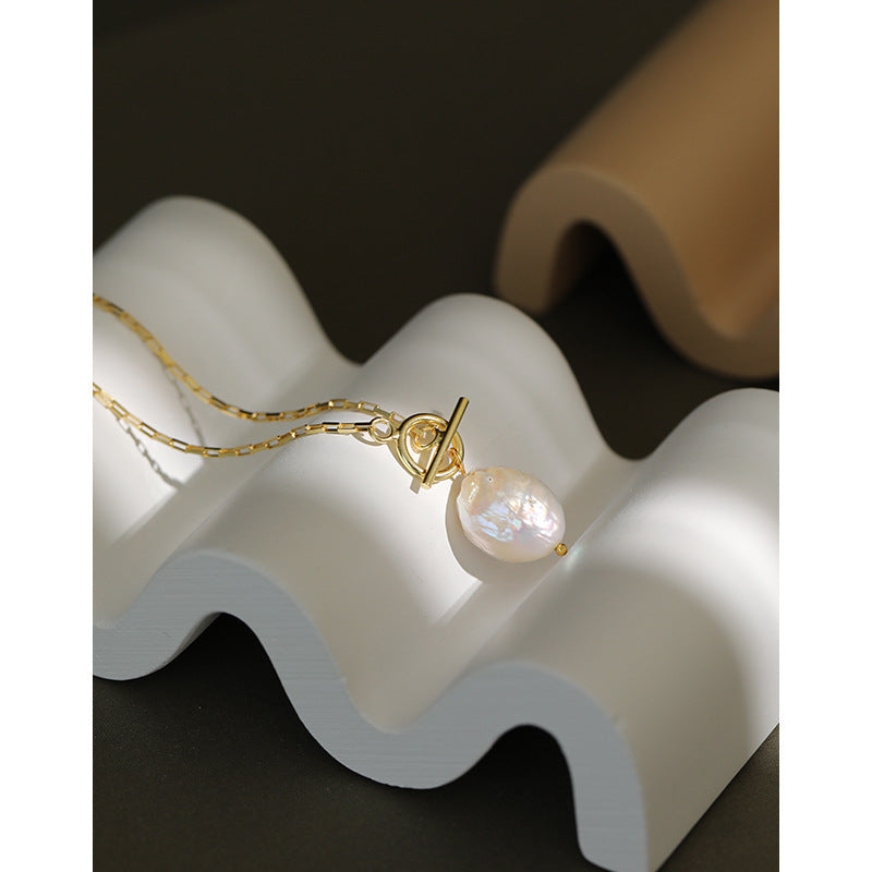 Betty Silver Pearl Necklace