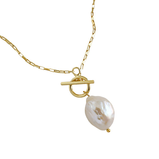 Betty Silver Pearl Necklace