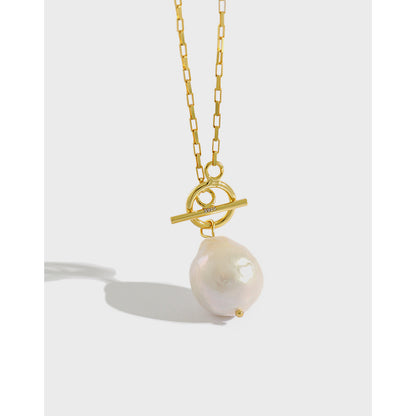 Betty Silver Pearl Necklace