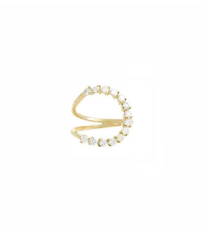 Mona Gradient Crescent Pearl Ring