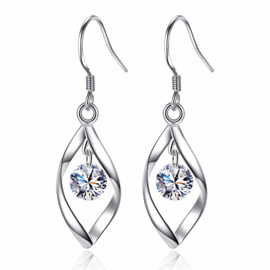 Sebokeng Sterling Silver Twisted Diamond Earrings