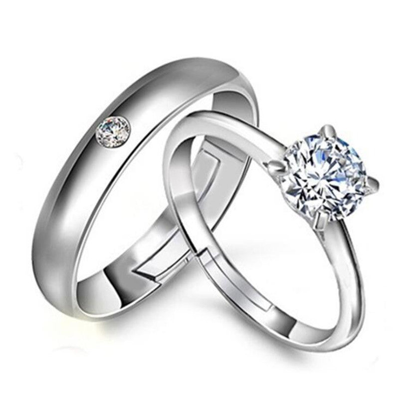 Paar Ringe aus Sterlingsilber von King &amp; Queen