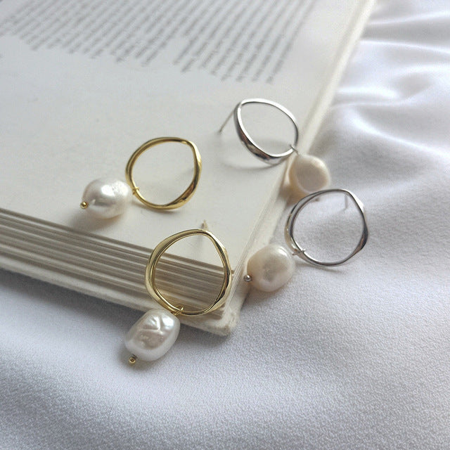 Niamey Sterling Silver Pearl Earrings