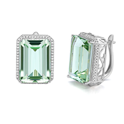 Abu Dhabi High-grade Natural Green Crystal Earrings