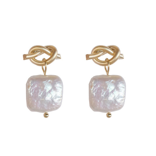 Lagos Silver Pearl Earrings