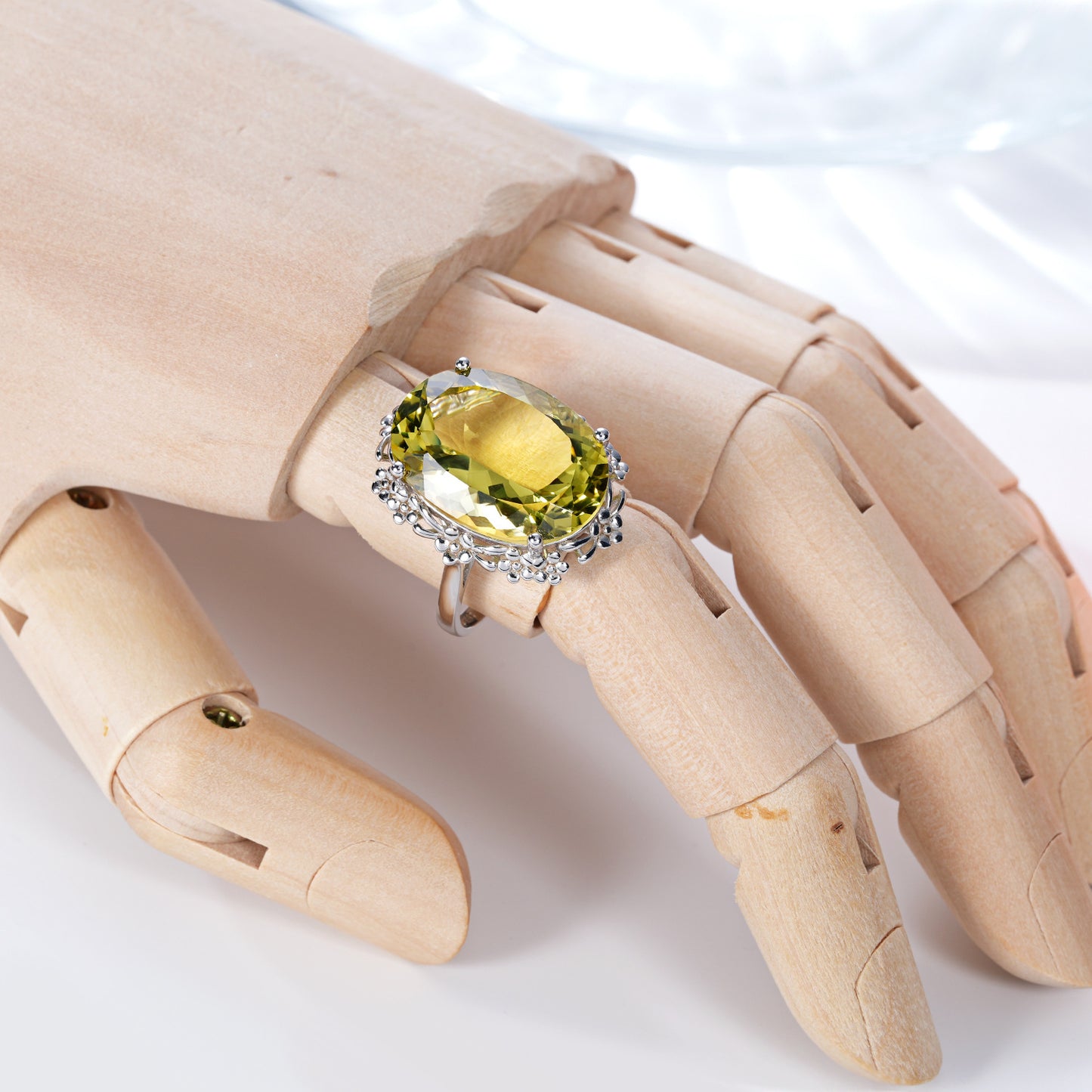 Kim Natural Lemon Crystal Ring