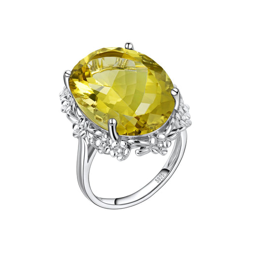 Kim Natural Lemon Crystal Ring