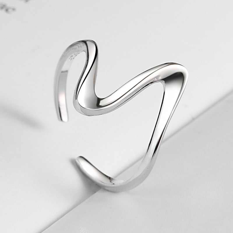 Alona Sterling Silver Wave Twisted  Ring