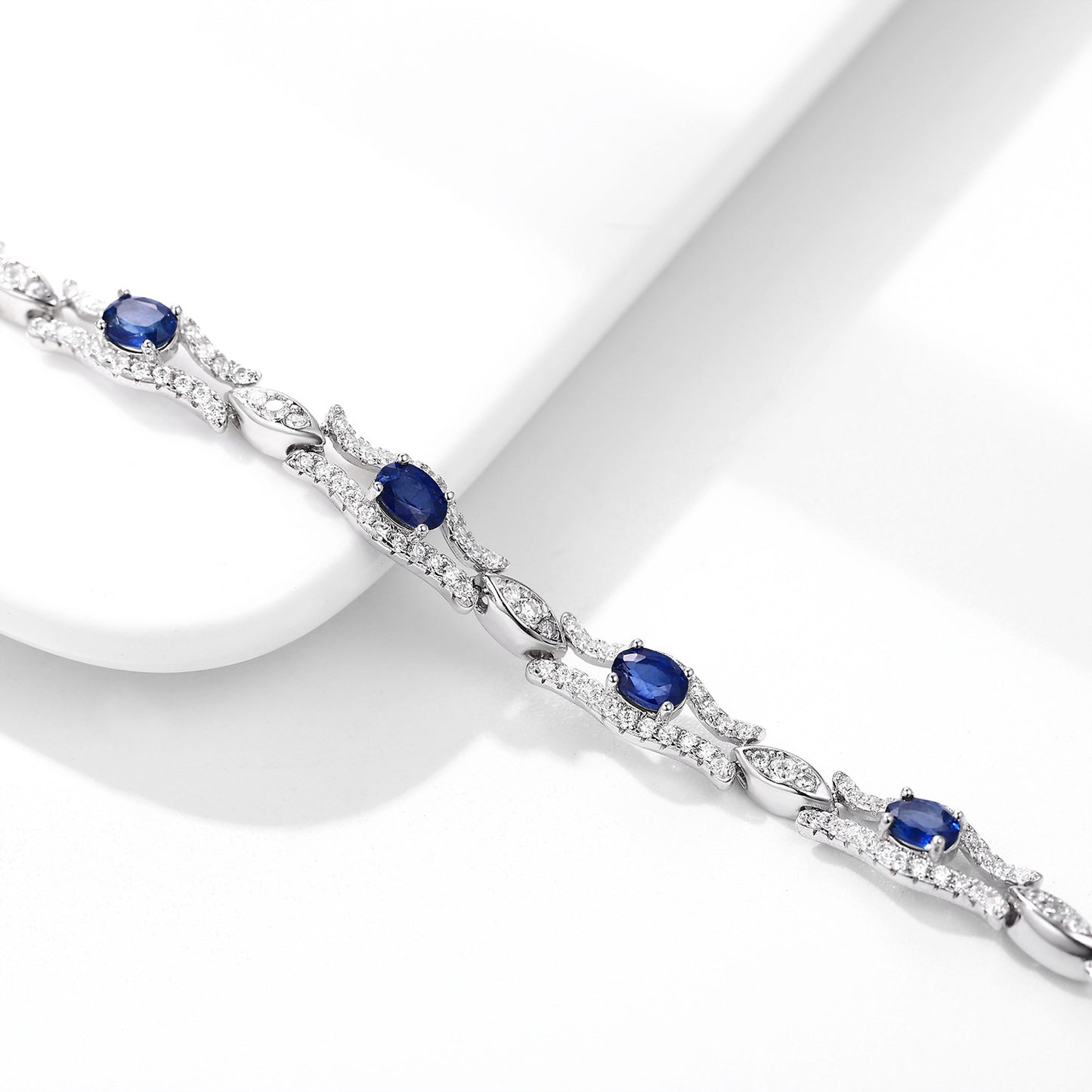 Zeila Silver Natural Sapphire Bracelet