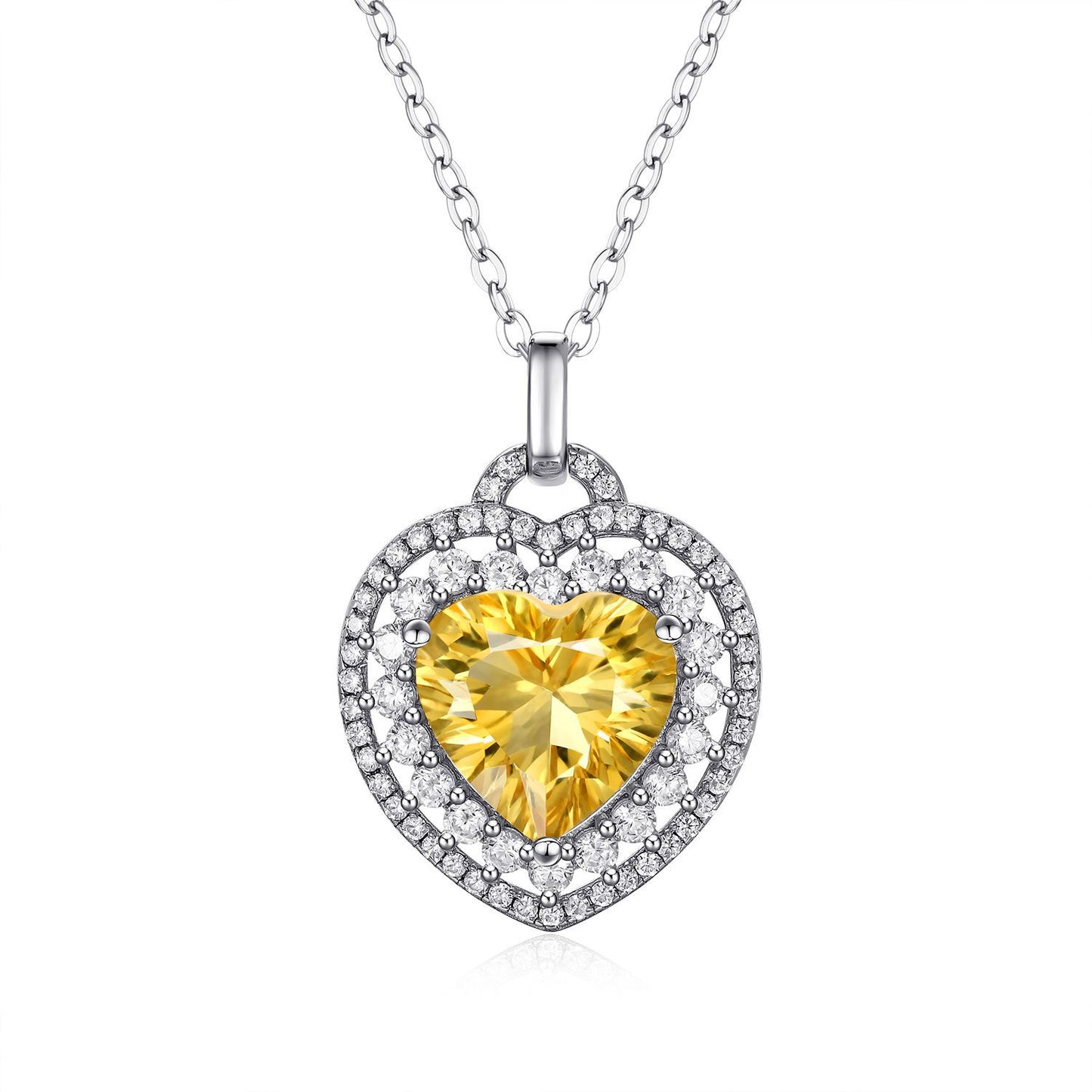 Chloè Heart Shape Citrine Necklace