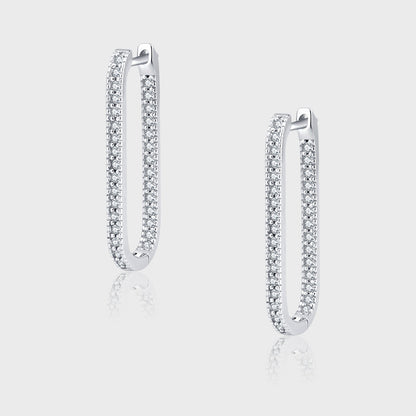 Alberton Sterling Silver Geometric U-shaped Earrings