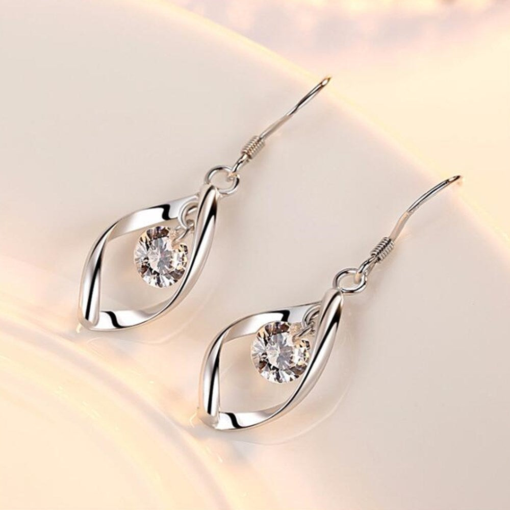 Sebokeng Sterling Silver Twisted Diamond Earrings