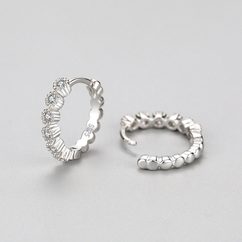 Abidjan Silver Diamond Earrings