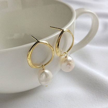 Niamey Sterling Silver Pearl Earrings