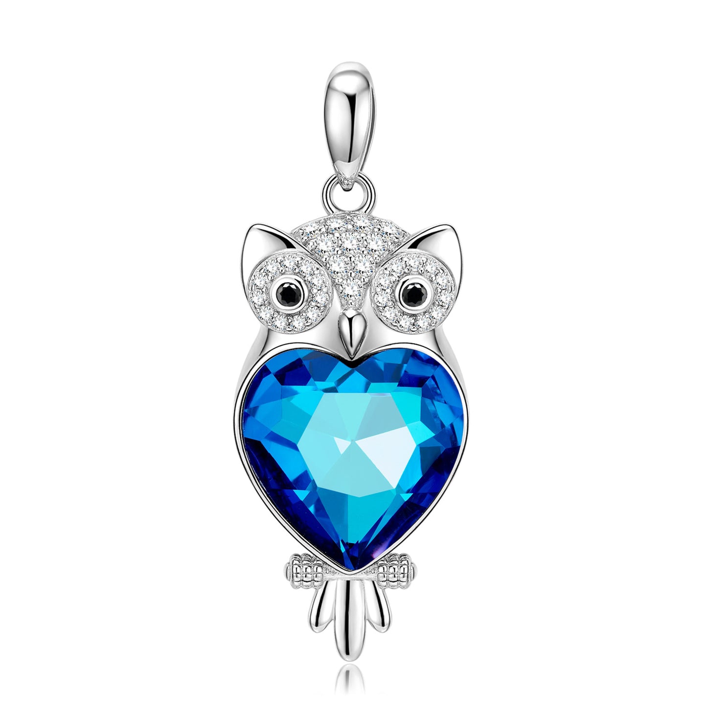 Alexandra Silver Blue Crystal Necklace Pendant