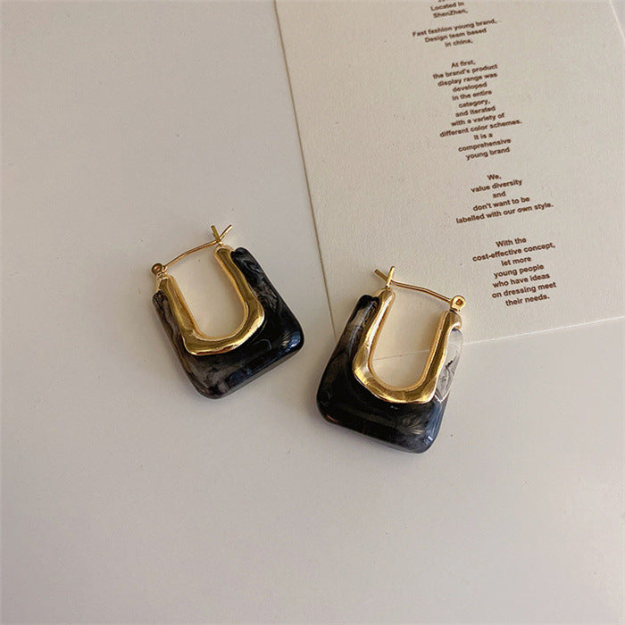 Zwartkop Marble Pattern Retro Earrings