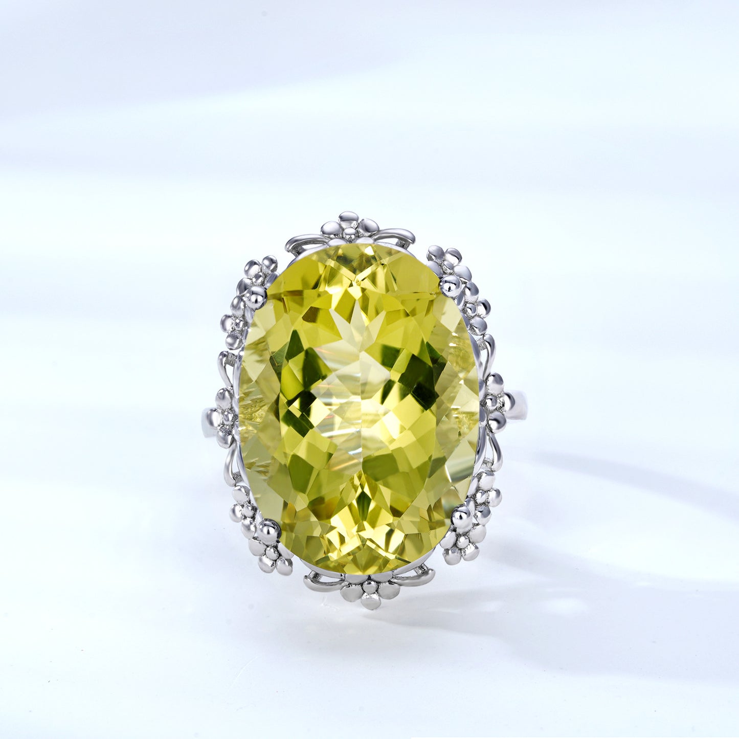 Kim Natural Lemon Crystal Ring