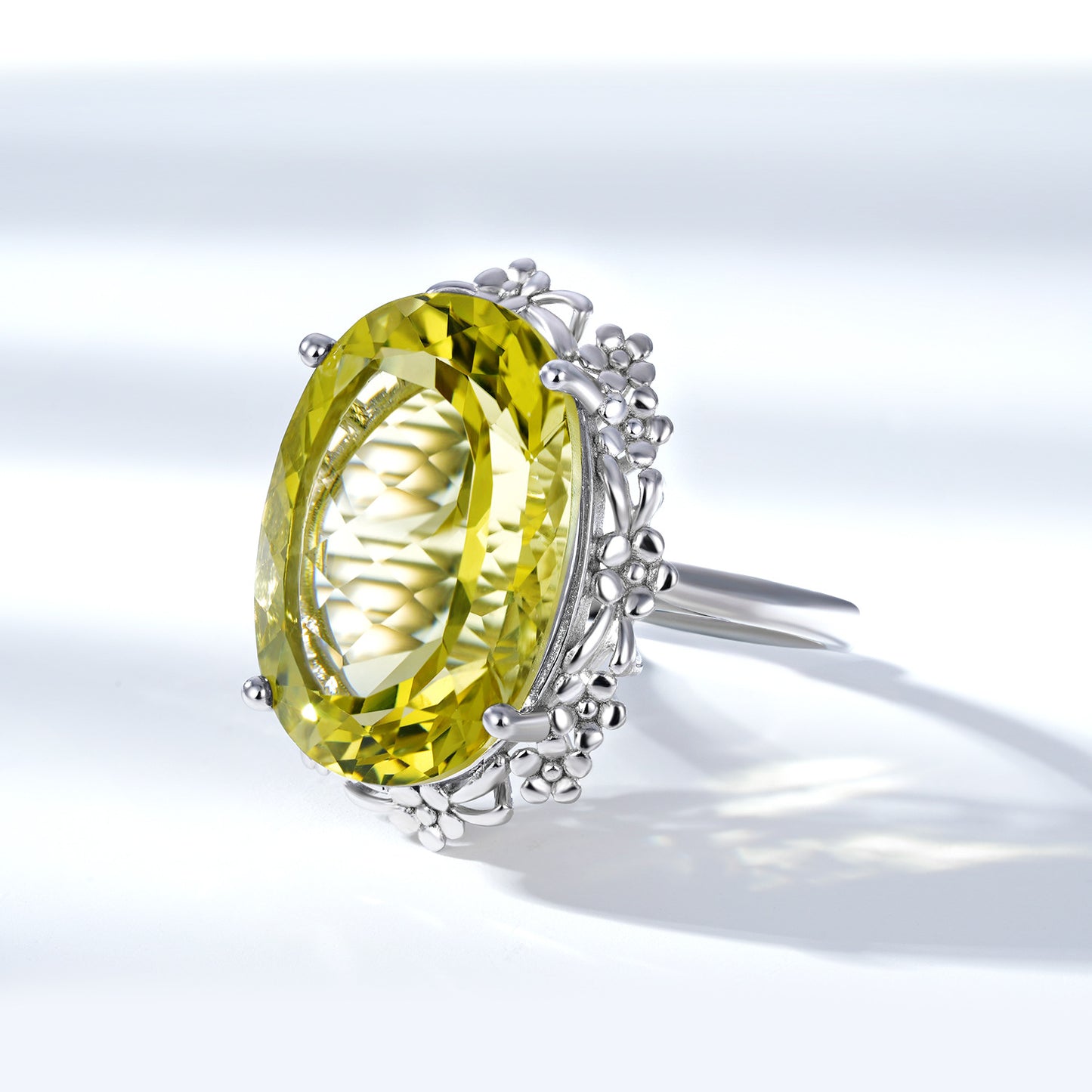 Kim Natural Lemon Crystal Ring