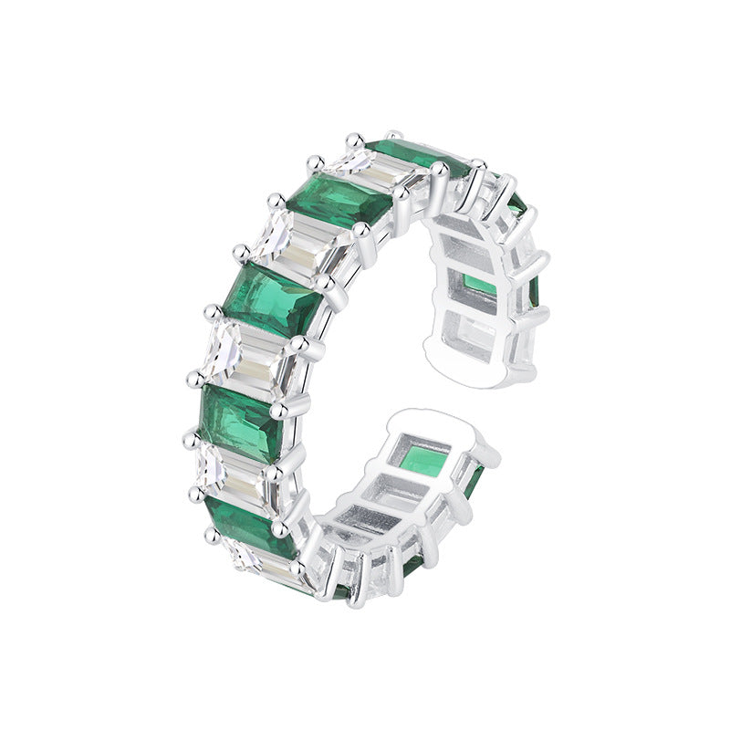 Abigail Square Diamond Smaragdring