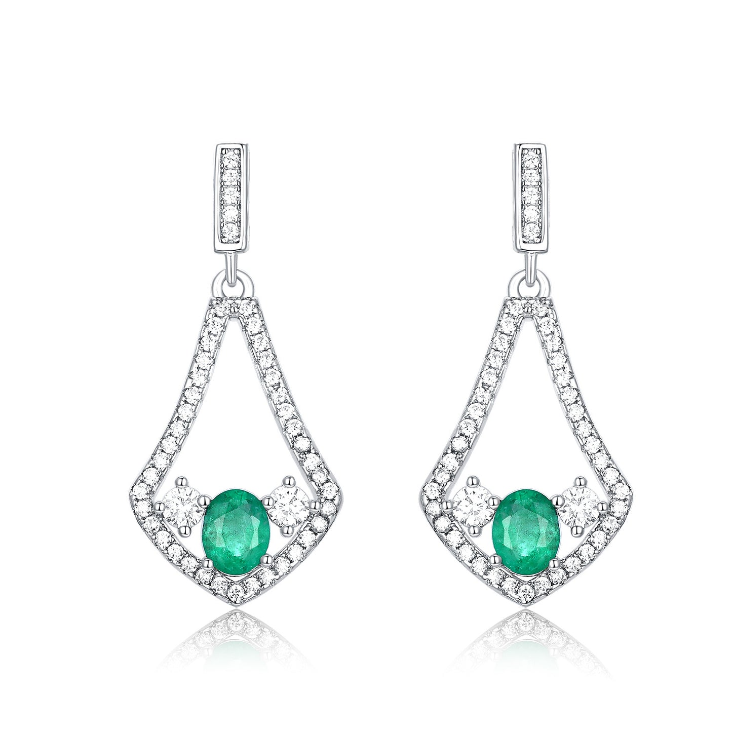 Port Elisabeth Natural Emerald High Quality Earrings