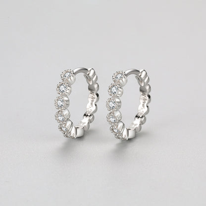 Abidjan Silver Diamond Earrings